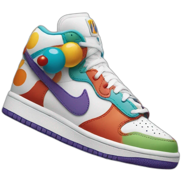 Clown in nike shoes and nike wear emoji