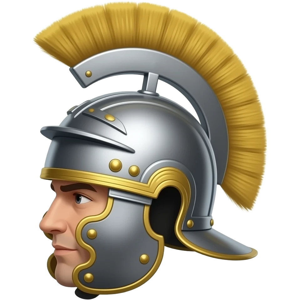 Roman soldier in a Montefortino helmet emoji