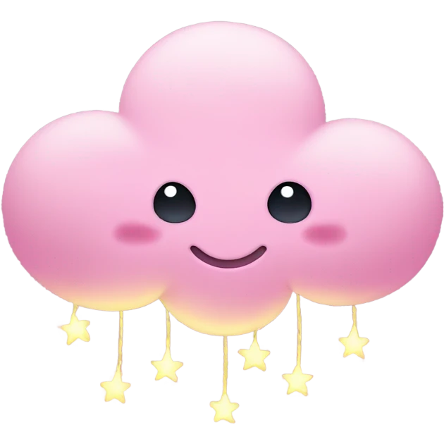 Pink cloud with string lights  emoji