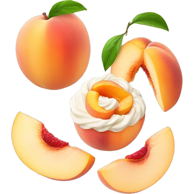 Peach and cream emoji