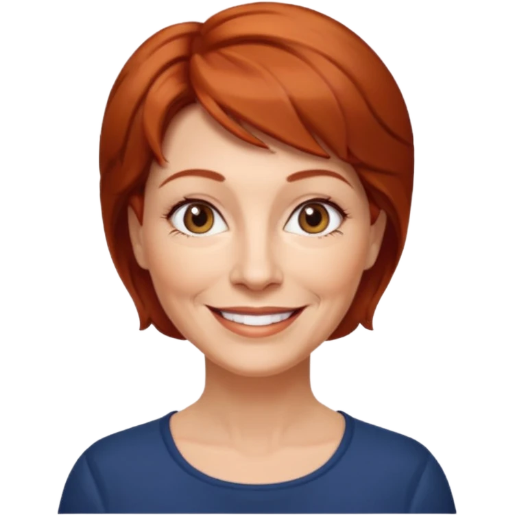 femme 60 ans cheveux courts et blond vénitien emoji