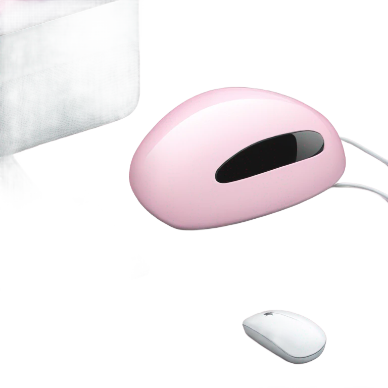 Light pink iMac with keyboard and mouse  emoji