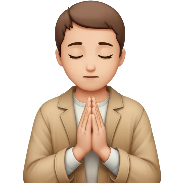 person praying with hands clasped emoji