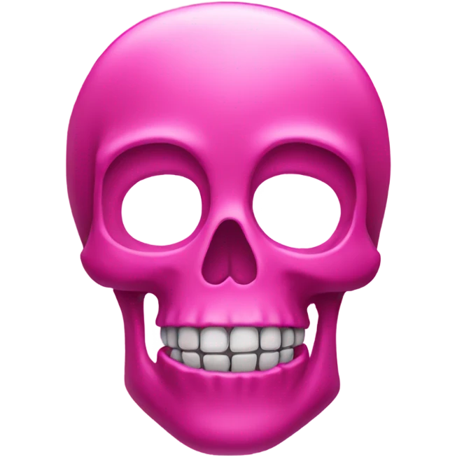 bright pink skull emoji emoji