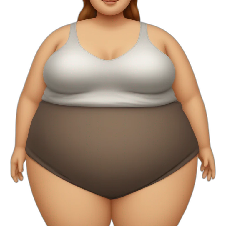 obese-woman-big-belly-grosse-fesse-cuisse-énormecheveux-marron emoji