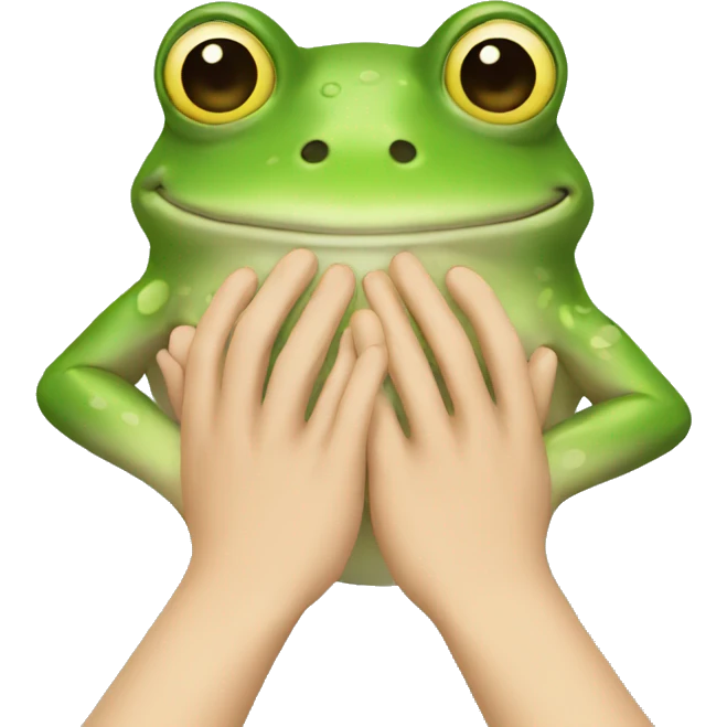 Frog with hands  emoji