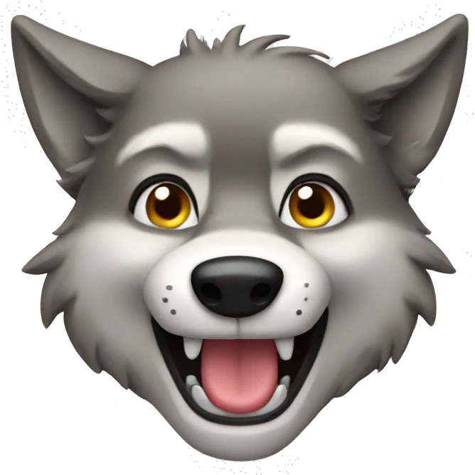 Wolf with thumbs up emoji