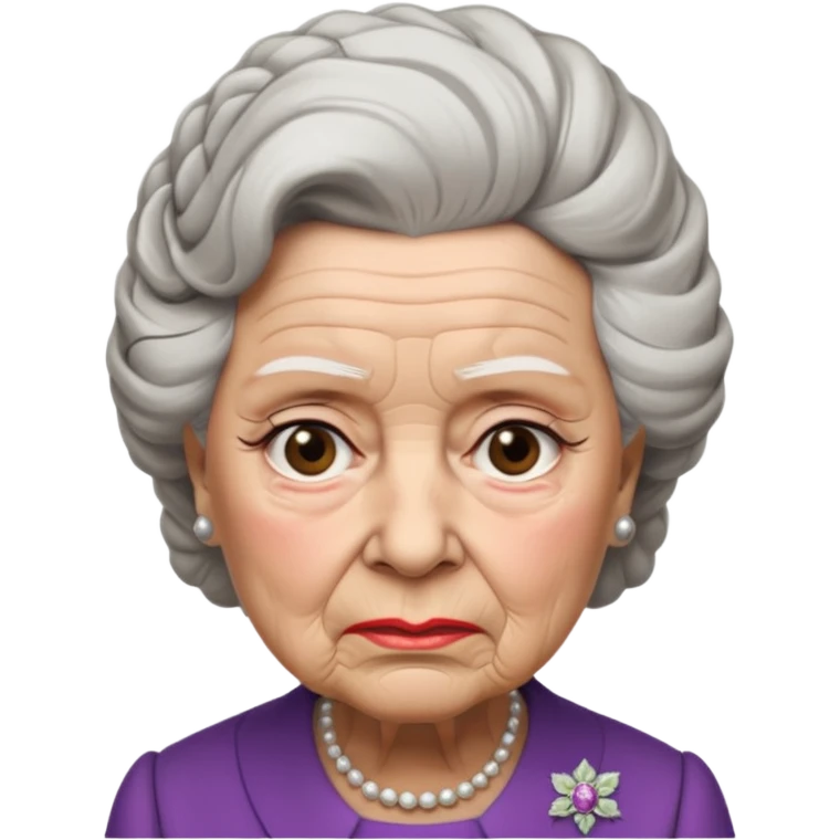 La reine Élisabeth 2 en moche et aigri  emoji