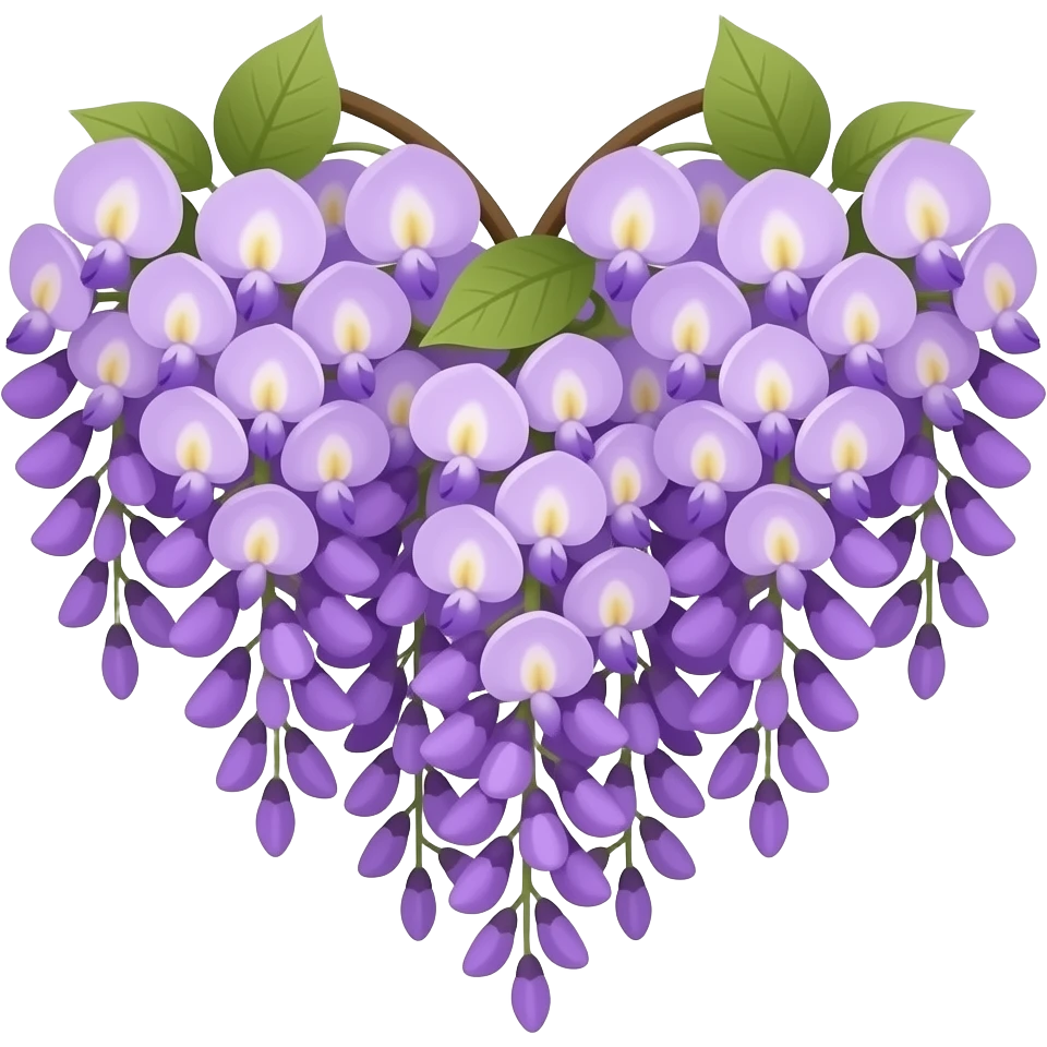 Wisteria heart emoji
