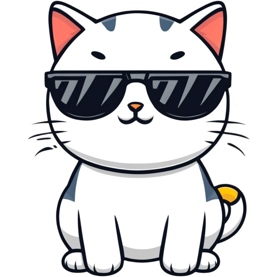 Cat with sunglasses emoji