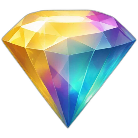 Prisme de lumière sur un diamant emoji