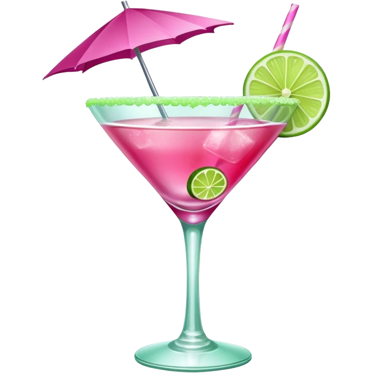 cosmopolitan with a piece of lime hanging down emoji