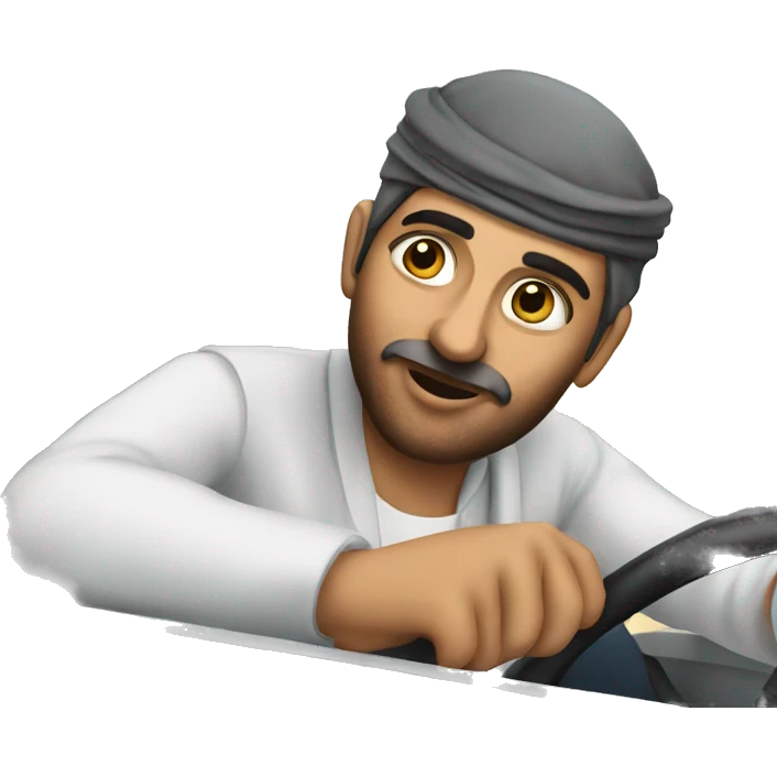 Arab man driving a plane emoji