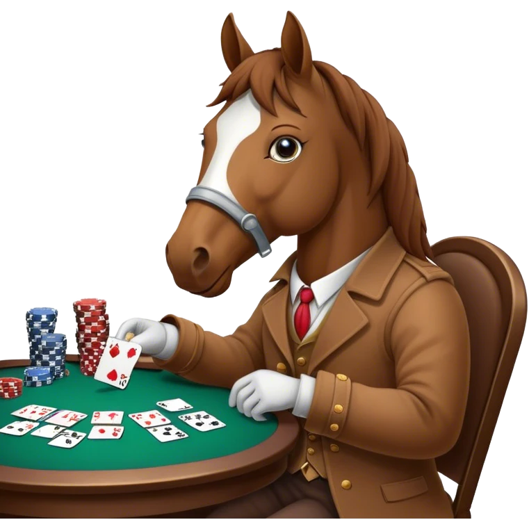horse playing poker emoji