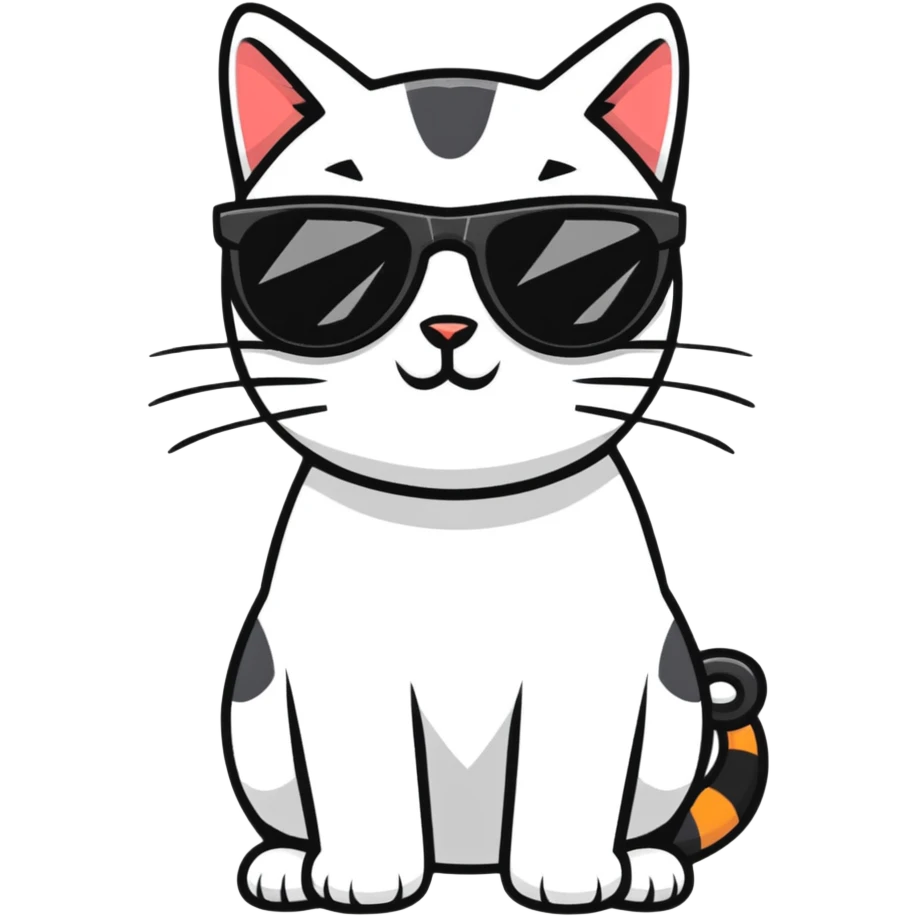 Cat with sunglasses emoji