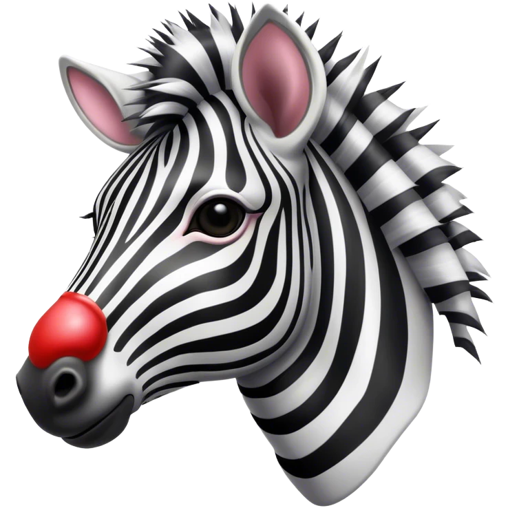 Zebra with clown hair emoji