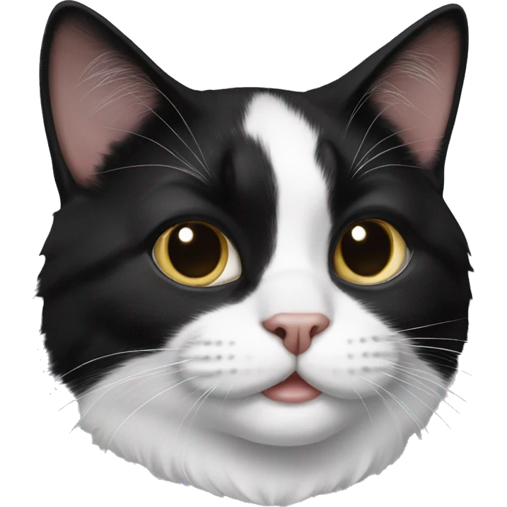 Black and white tuxedo cat  emoji