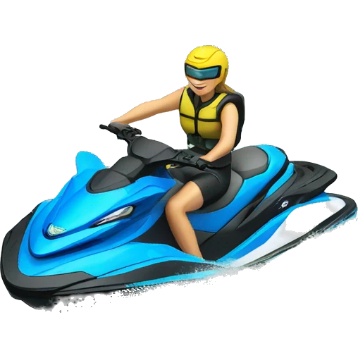 Jet ski on the wave emoji