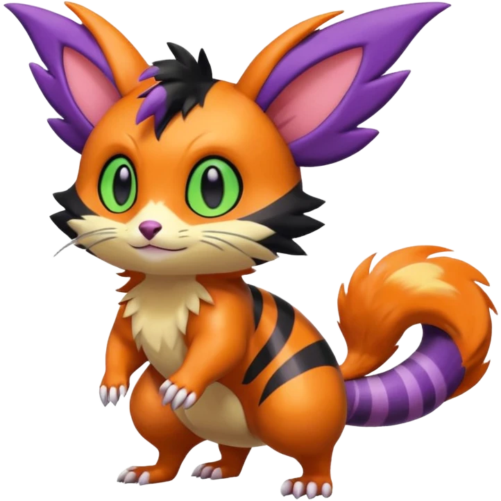 Shiny Furret-Litten-Noibat-Hybrid (Full body) emoji