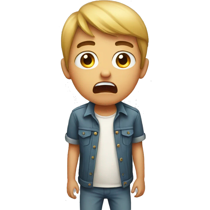 Scared kid emoji