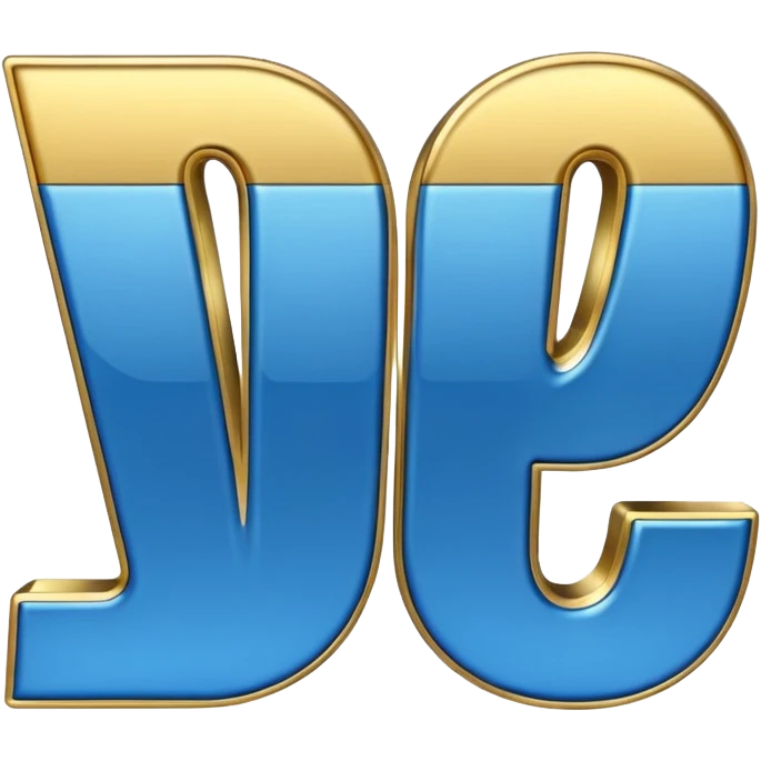 the word "no" in blue and gold emoji