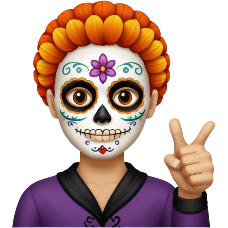Pulgar arriba día de muertos emoji