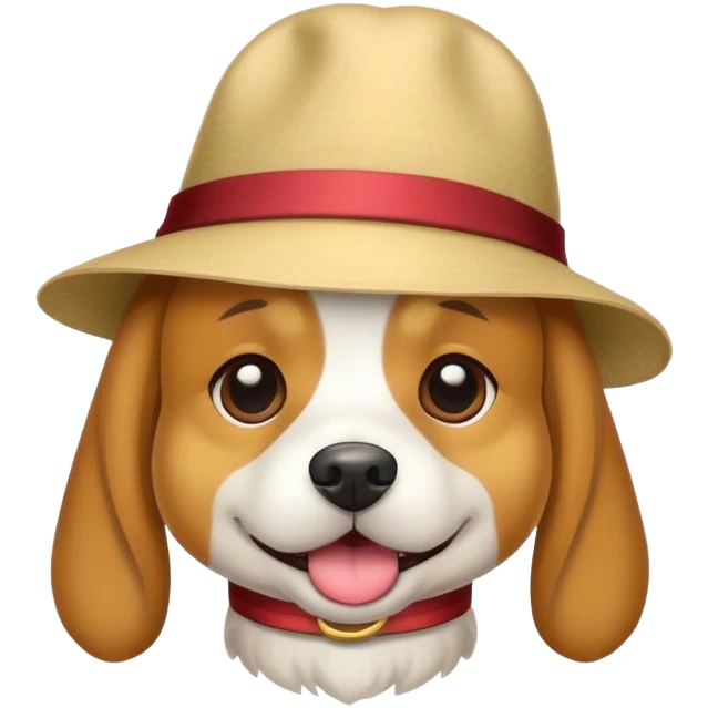 Dog with hat  emoji