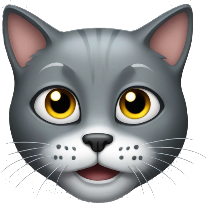 scary gray cat emoji