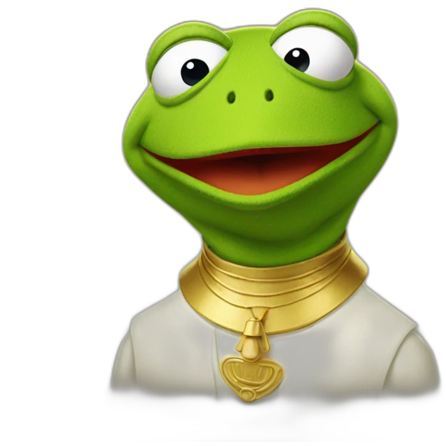 Egyptian Kermit the frog emoji