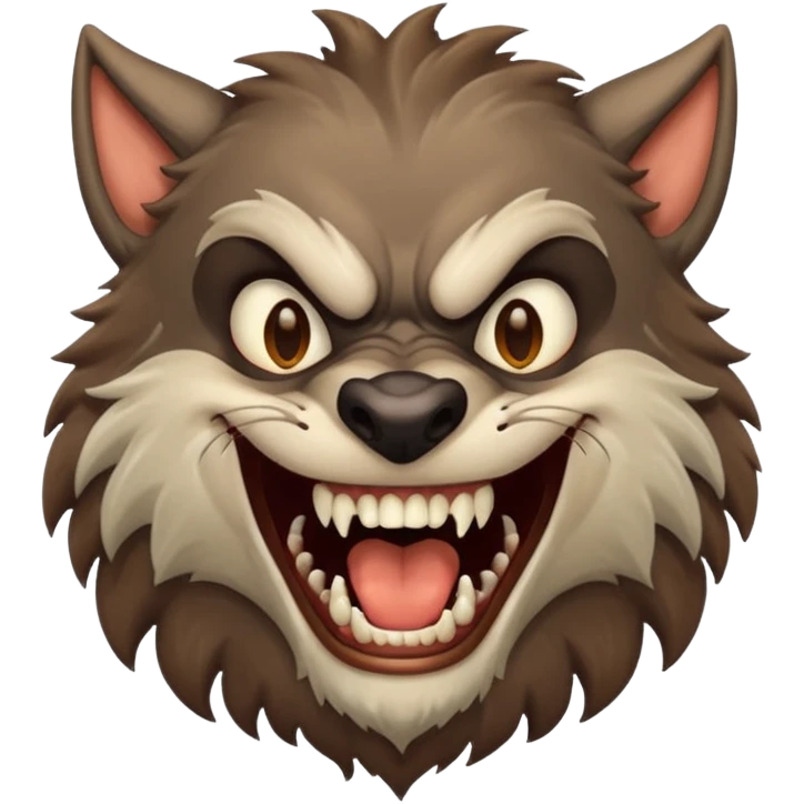 Werewolf laughing emoji