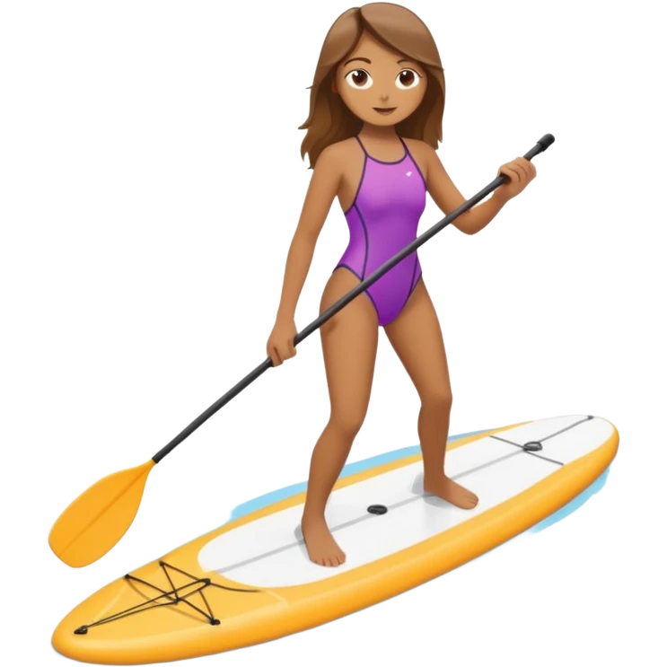 Girl paddle boarding  emoji
