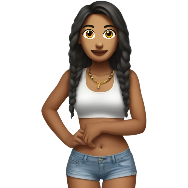 Peruvian female and booty shorts emoji
