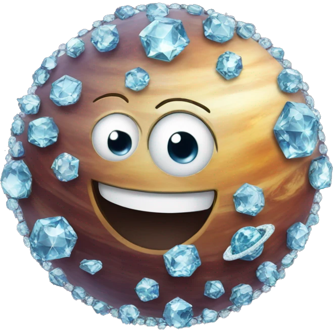 a planet made of diamonds emoji