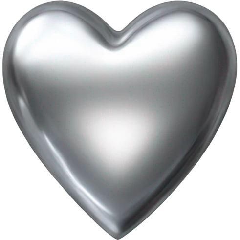 silver chrome heart emoji