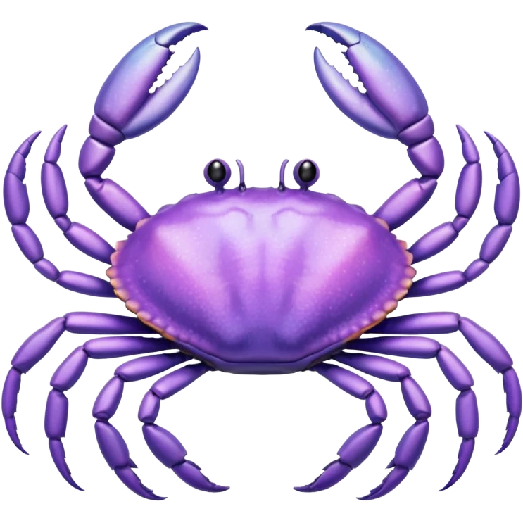 Pastel iridescent Lilac crab emoji