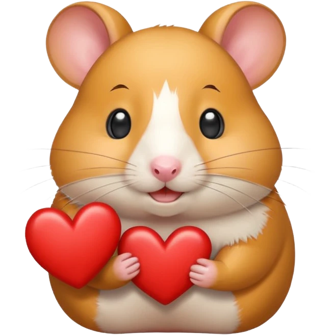 happy heart hamster emoji
