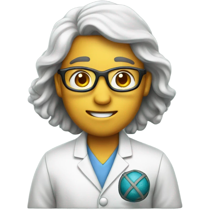 Scientists holding a softball emoji