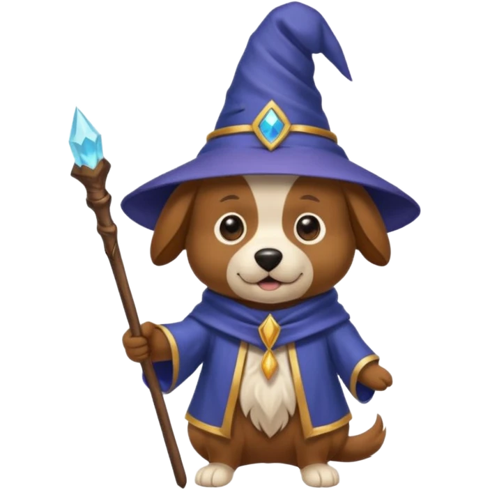 Dog wizard emoji