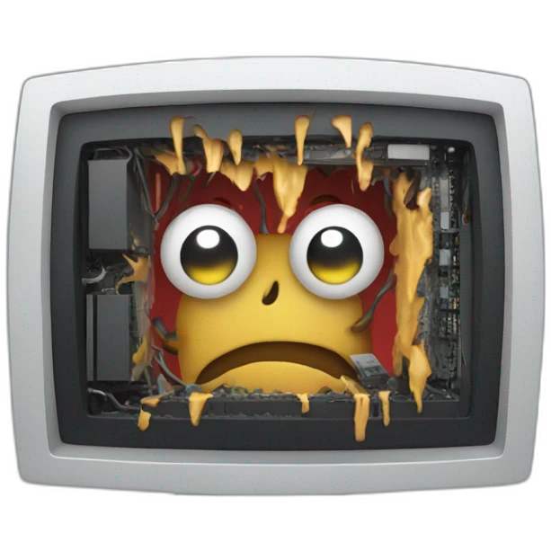 computer meltdown emoji