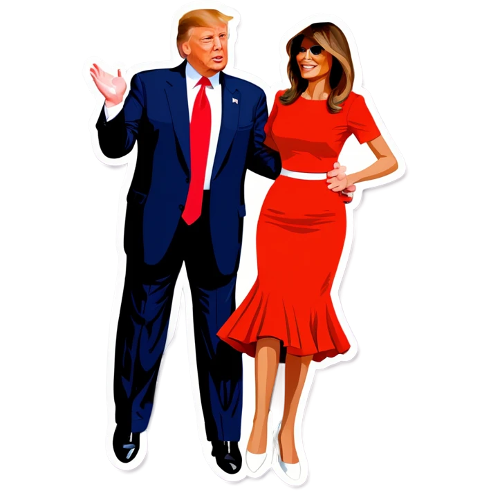 Melania and Donald Trump dancing emoji