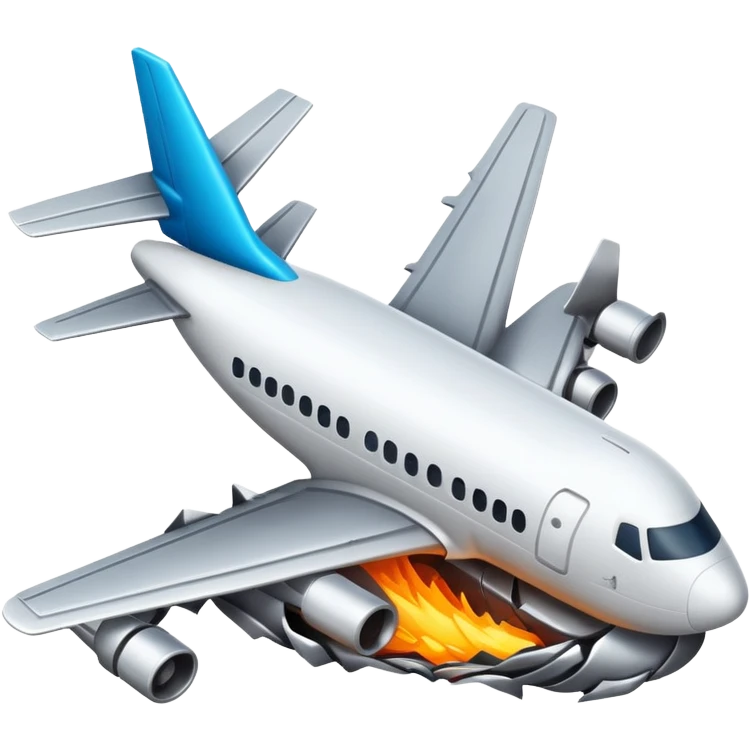 Plane nosedive crash landing emoji