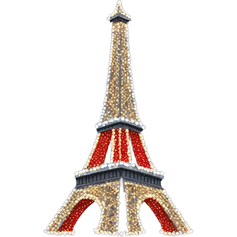 Eiffel tower wrapped in Christmas lights  emoji