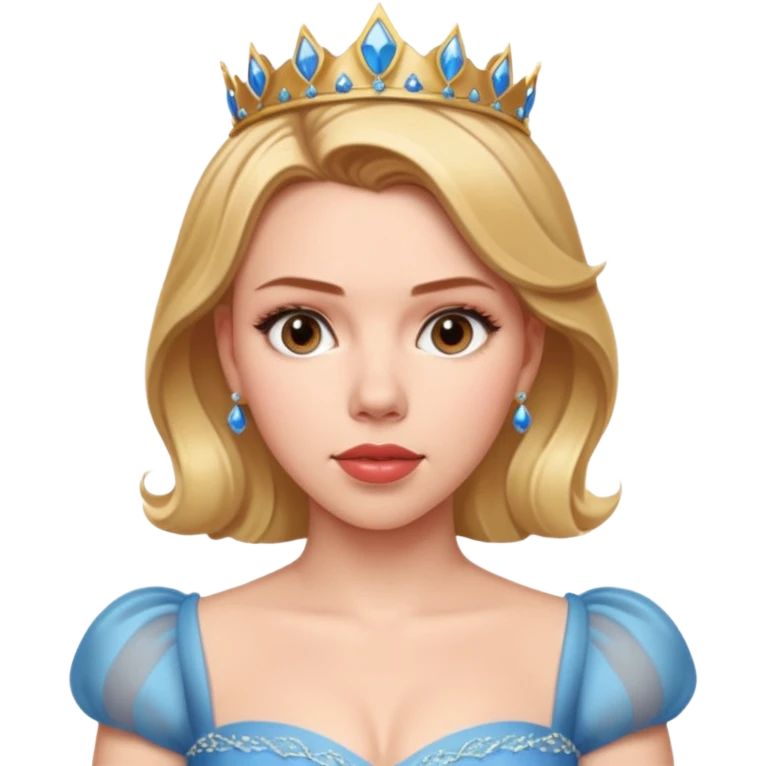 Scarlett Johansson in a princess dres emoji