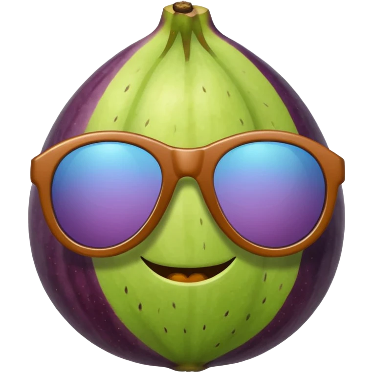 fig fruit in sunglasses emoji