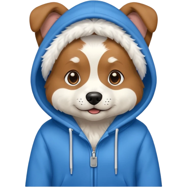 dog wearing hoodie emoji