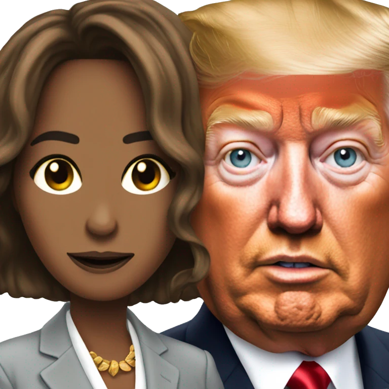 Trump and Kamala  emoji