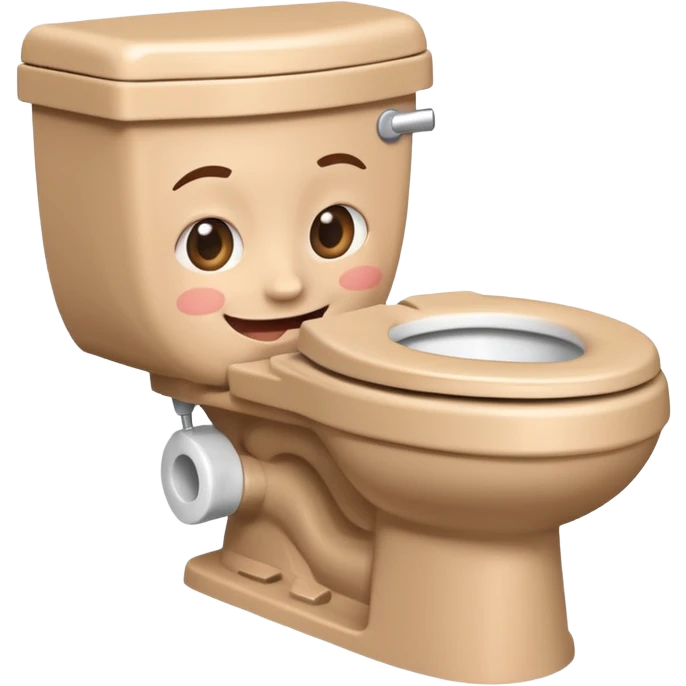 Skibidi toilet with head coming out the toilet bowl emoji