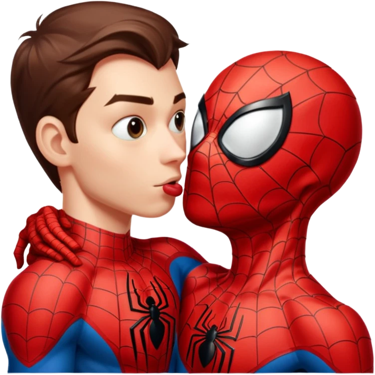 Spider-Man kissing Spider-Man emoji