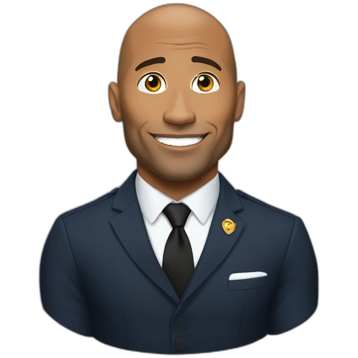 macron avec Dwayne Johnson emoji