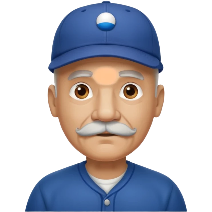 viejo pelon bigote gorra beisbol emoji